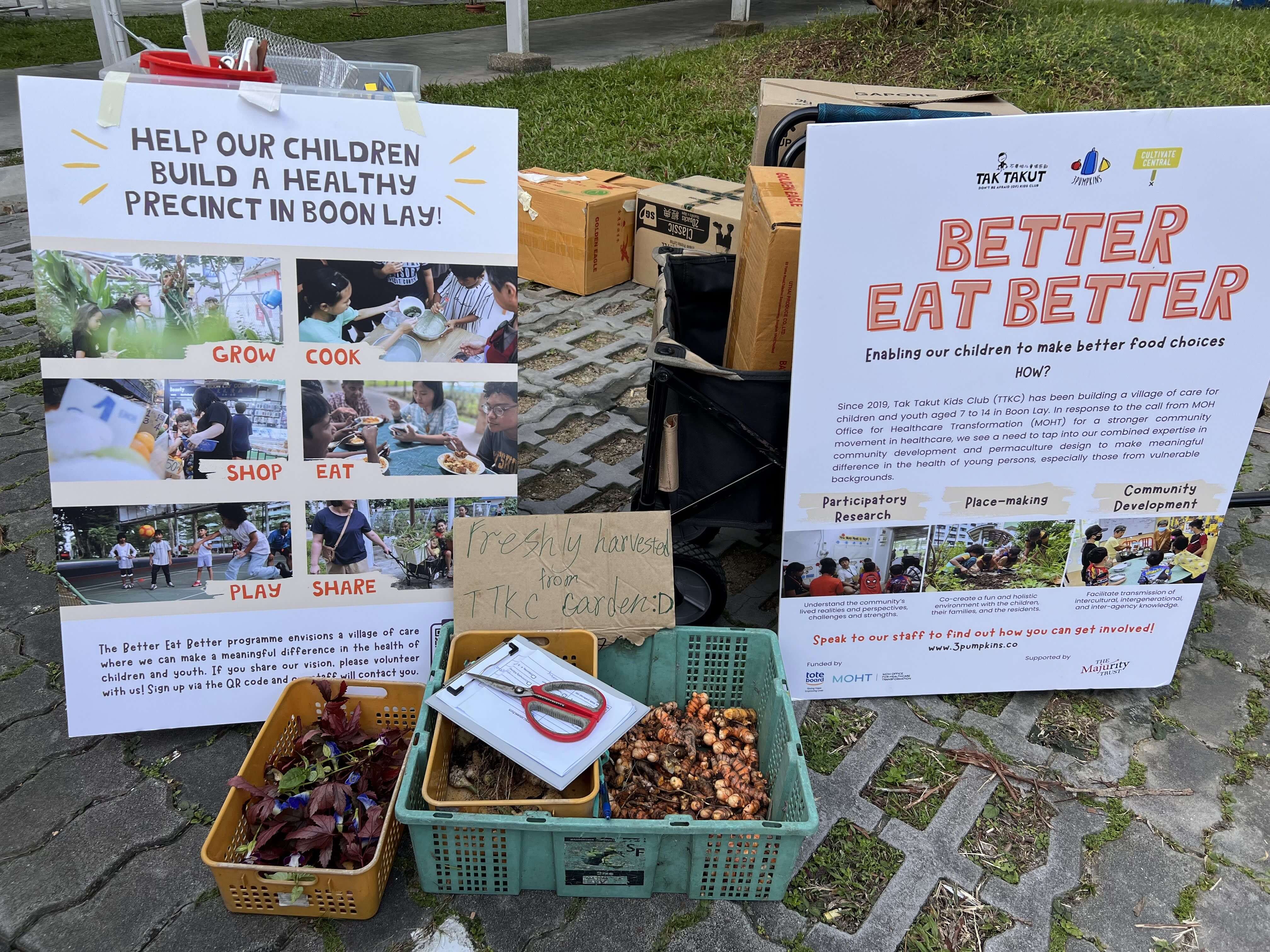posters and harvests from kebun rasa sayang