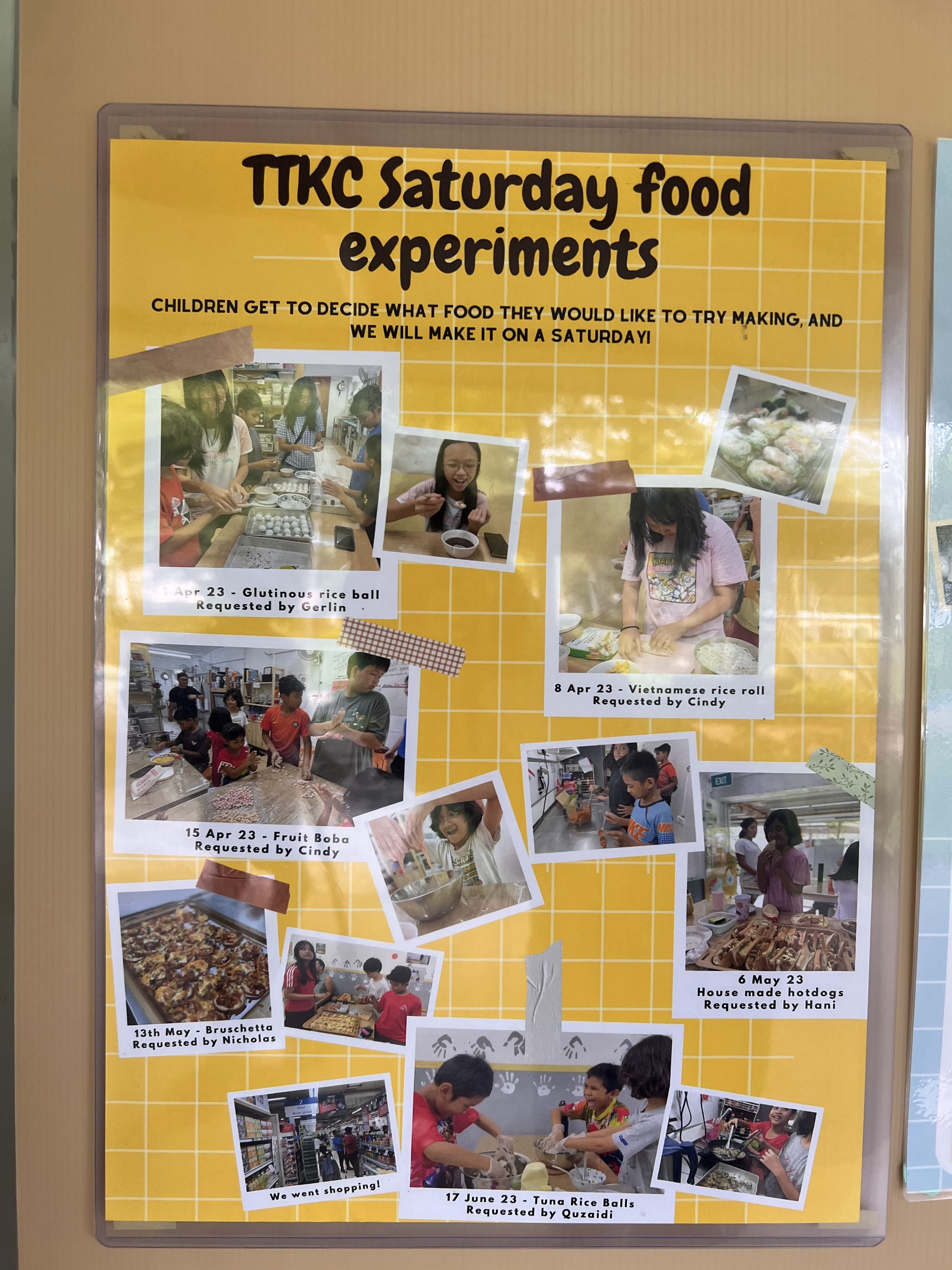 poster of food experiments and harvests